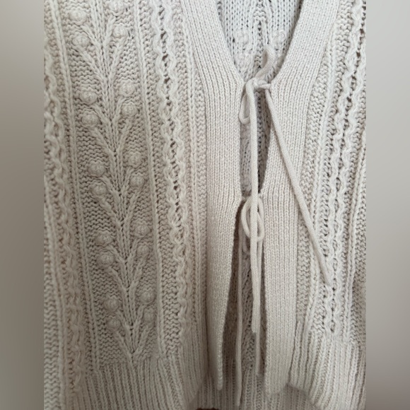 Madewell Cream Cable Knit Sweater Cardigan - Picture 4 of 5